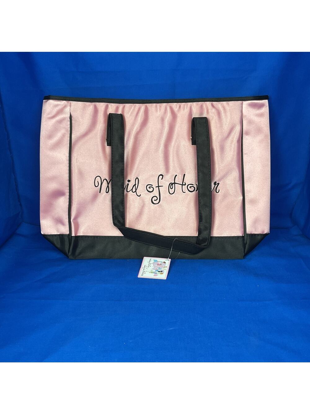 Bridesmaid Tote bag, Pink and black, perfect for Bridal party gifts / weddings.